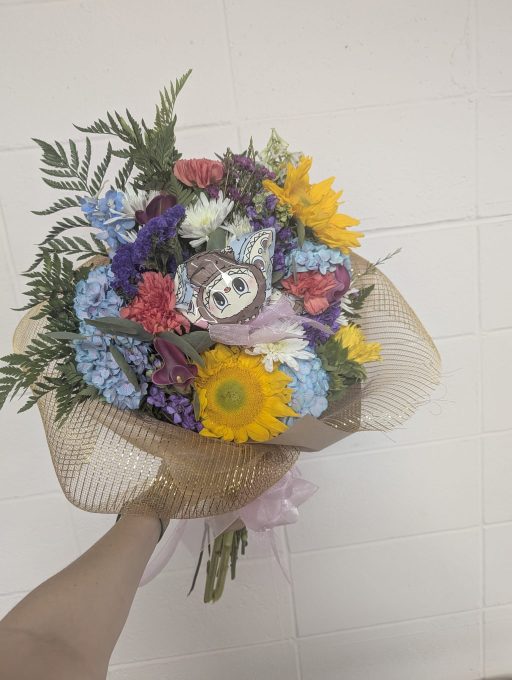 Sunflower labubu wildflower bouquet